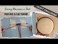 Learning macrame alternating square knot and making a hat band beginner