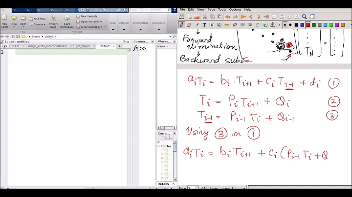 MATLAB demonstration TDMA algorithm using matlab