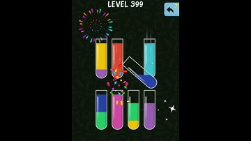 watercolor sort level #399 | mind games | puzzle solved | Easy Games