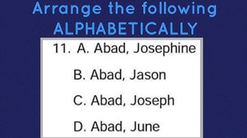 Rule of Alphabetical Filing: Arrange from Surname, then first name