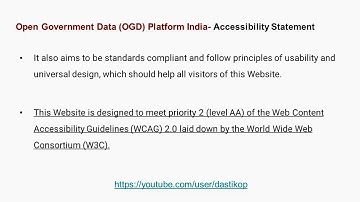 Open Government Data OGD Platform India  Accessibility Statement