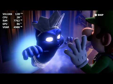 yuzu Early Access 3592 2xIR | Luigi's Mansion 3 (120fps Mod) Gameplay