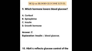 Top 25 Blood Glucose MCQs | Must-Know Questions for All Nursing &amp; Paramedical Exams!