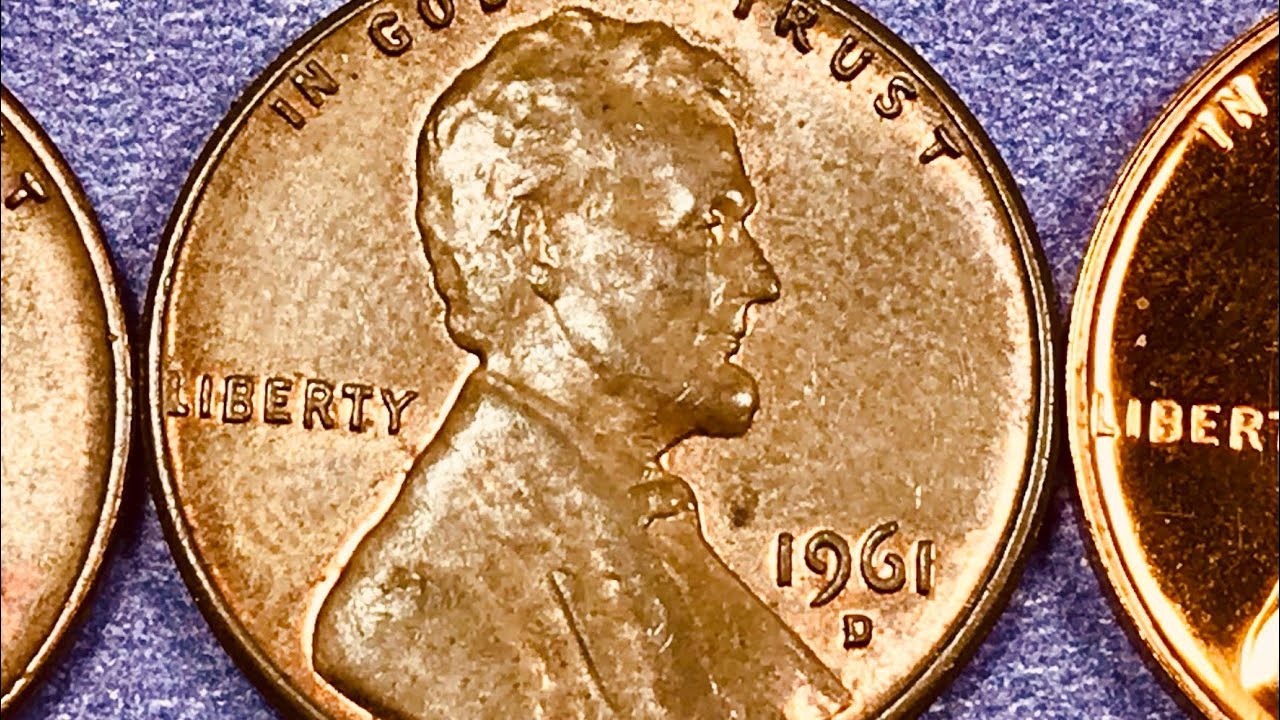 1961 US Lincoln Pennies - United States One Cent Coins - YouTube