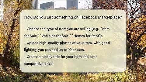 How Do You List Something on Facebook Marketplace? - Everyday-Networking