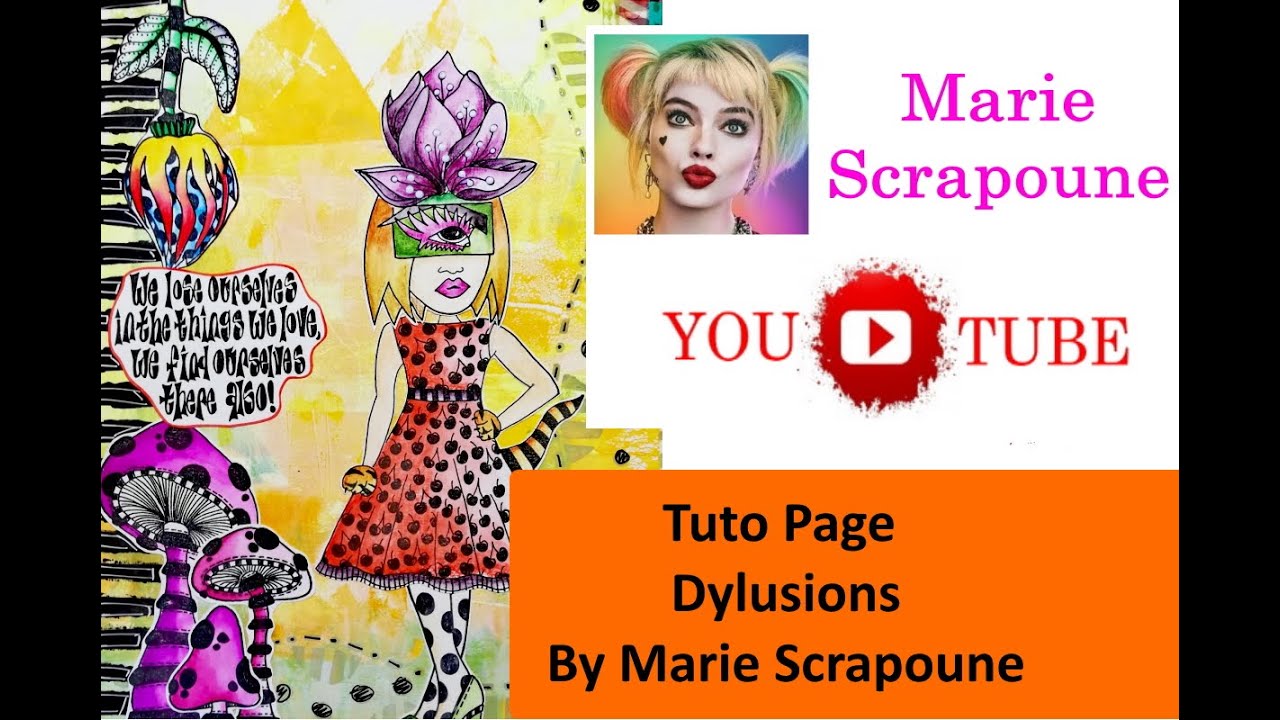 Tuto page d'art journal dylusions #3 Marie Scrapoune Gel Press ...