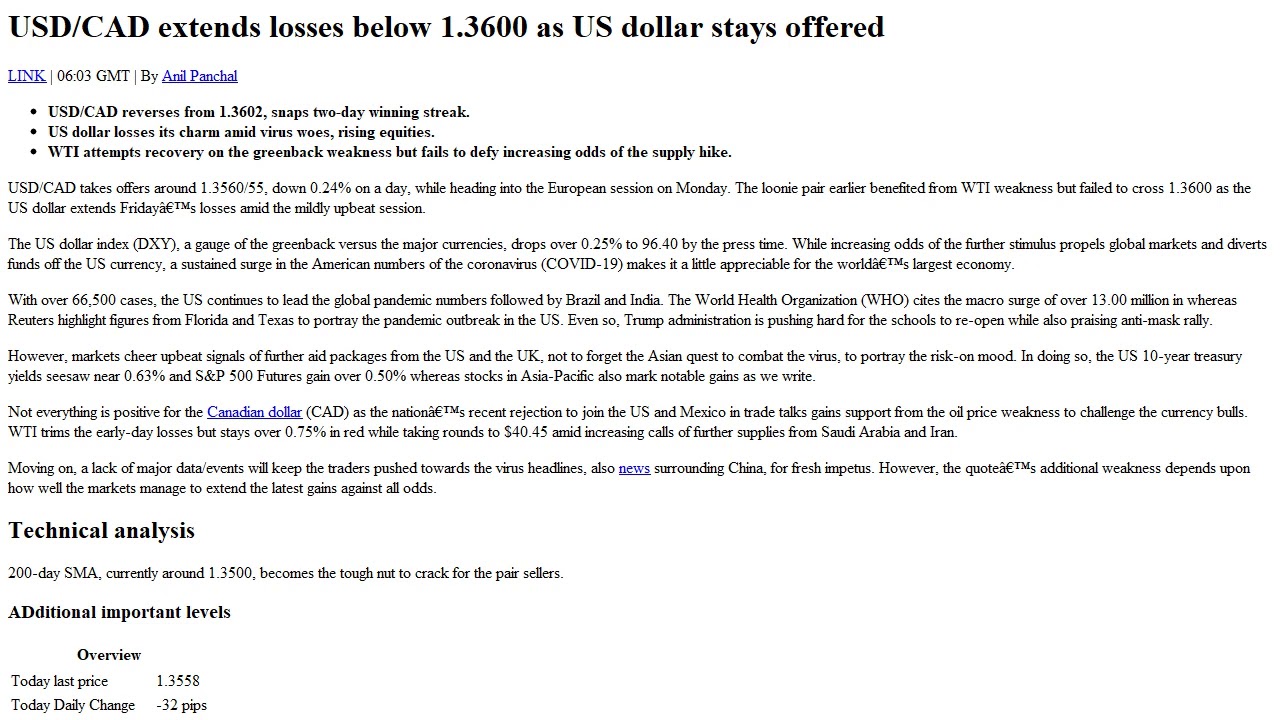 USD CAD Extends Losses Below 1 3600 As US Dollar Stays Offered YouTube