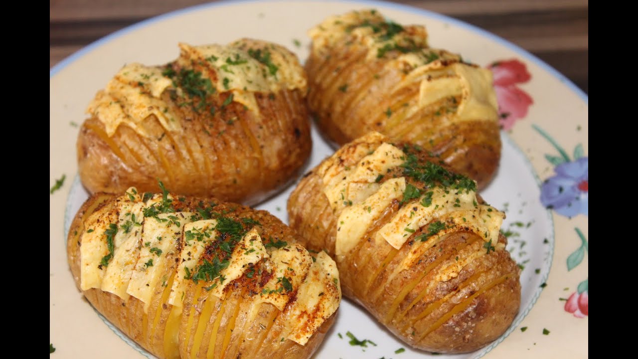 Leckere vegane Ofenkartoffeln - Baked Potatoes mit Käse - YouTube