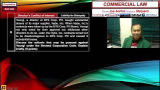 COMMERCIAL LAW - BAR November 2022 - Suggested ANSWERS - Dean Joe-Santos Balagtas Bisquera