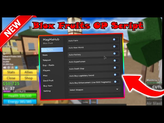 Blox Fruits: Auto Farm Devil Fruit, Auto Eat Fruit, Auto Team Scripts