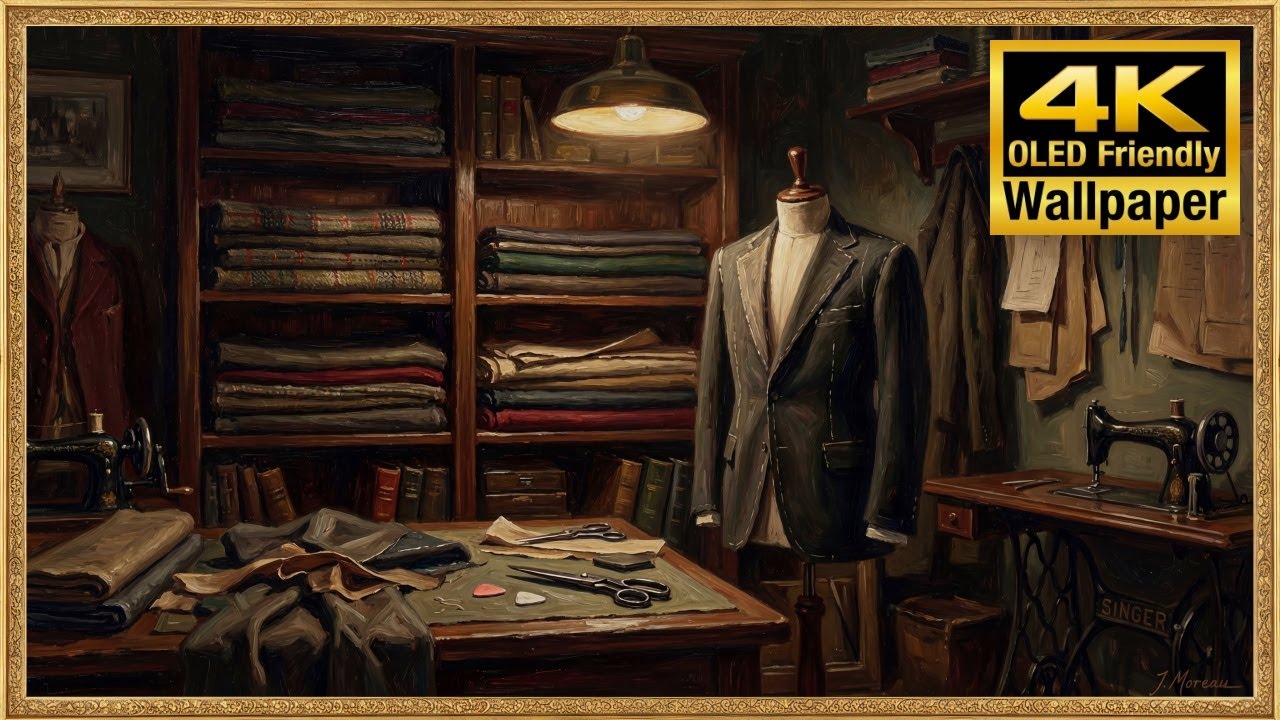 4K TV Art - Vintage Tailor Shop - Artisan Vibe