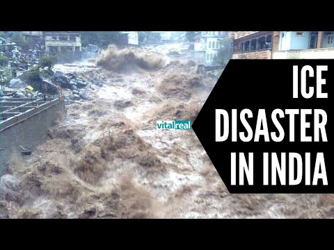 piece of ice that broke off from the Himalayas, India's Uttarakhand province caused severe flooding