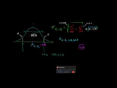 საშუალოების სხვაობის ნდობის ინტერვალის განსაზღვრება