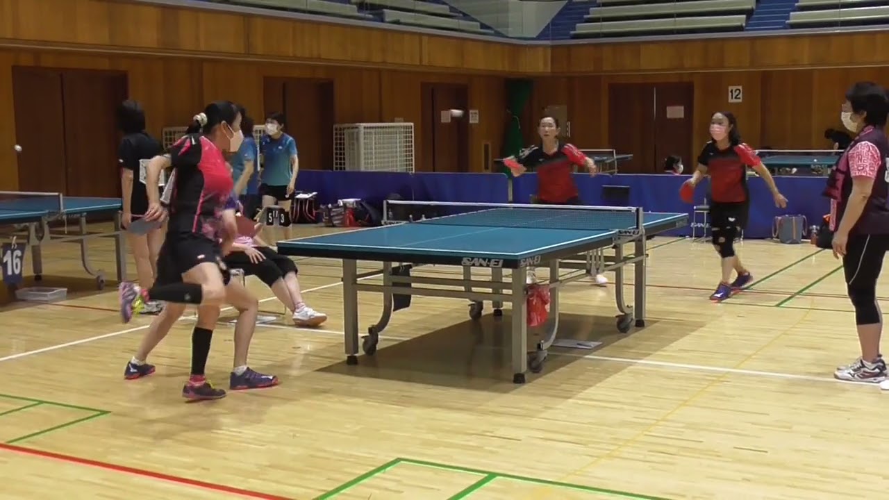 第36回群馬県マスターズ卓球大会　女子複130歳未満　準優勝組：相崎　素子+吉武　さち子（チームあじさい・レデーす太田）戦