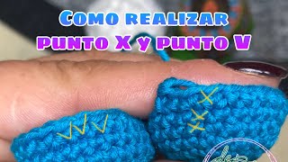 Cómo realizar un punto x y  punto v para crear #amigurumis #echoamano by De todo un poco con YANNI 156 views 3 years ago 3 minutes, 14 seconds