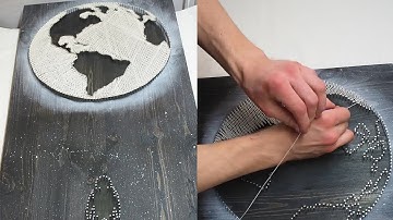 DIY String Art - String Artist Created Amazing Art on Wood Canvas || WooGlobe