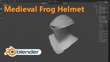 Making a Medieval Frog Helmet In BLENDER  - Timelapse