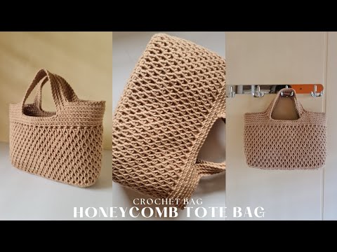 Crochet Honeycomb Trellis Modern Tote Bag Crochet For You