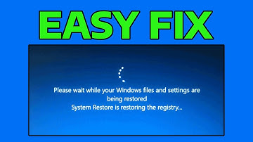How To Fix Stuck on System Restore is Restoring the Registry