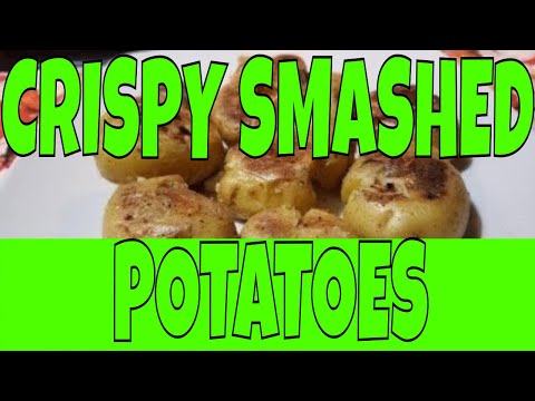 RV - CRISPY SMASHED POTATOES ~ w/cast iron grill, NO OVEN needed.