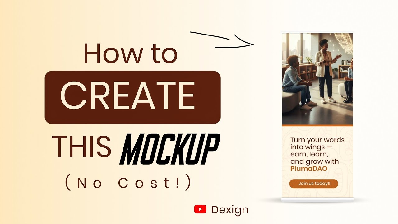 How to create this X roll banner mockup design 