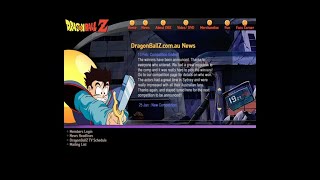Dragon Ball Z Australian website promo.
