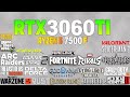 RTX 3060 Tİ + Ryzen 5 7500F - Test in 23 Games