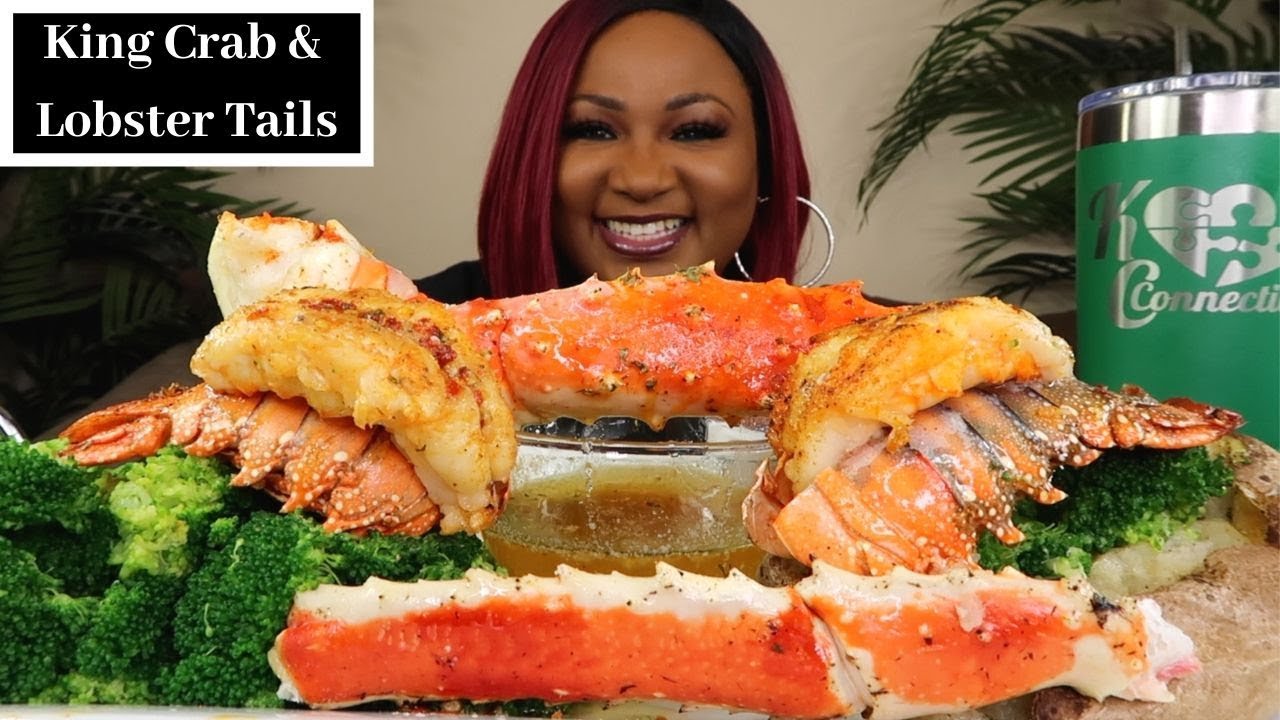 KING CRAB + LOBSTER TAIL SEAFOOD MUKBANG BOIL YouTube