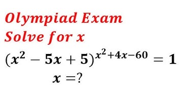 Exponential Quadratic Equation | Olympiad Exam | x^2-5x+5^x^2+4x-60=1
