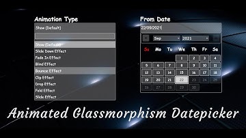 jQuery Datepicker : How to design jQuery Datepicker UI Theme with Glassmorphism Effect using CSS