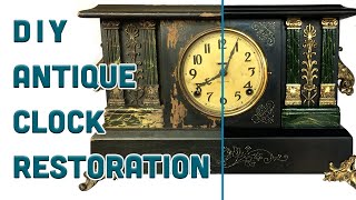 DIY Antique Clock Restoration - 1920s Ingraham Mantel Clock Case Repair screenshot 5
