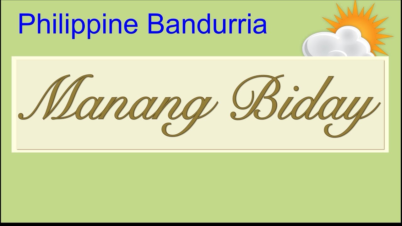 Bandurria - Manang Biday (Philippine Music) - YouTube