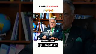 UPSC MOCK INTERVIEW by Deepak Sir | IAS Personality Test | Tough Questions & Smart Answers#upsc