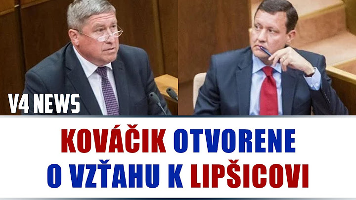 KOVÁČIK OTVORENE O VZŤAHU K LIPŠICOVI
