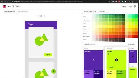 Web I: Material Design - how to use the color tool