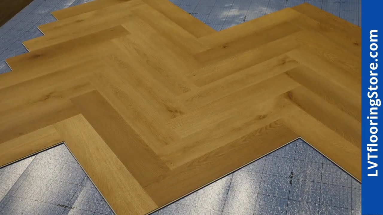 Installing Herringbone Vinyl Plank Floor with 2G Angle Locking System