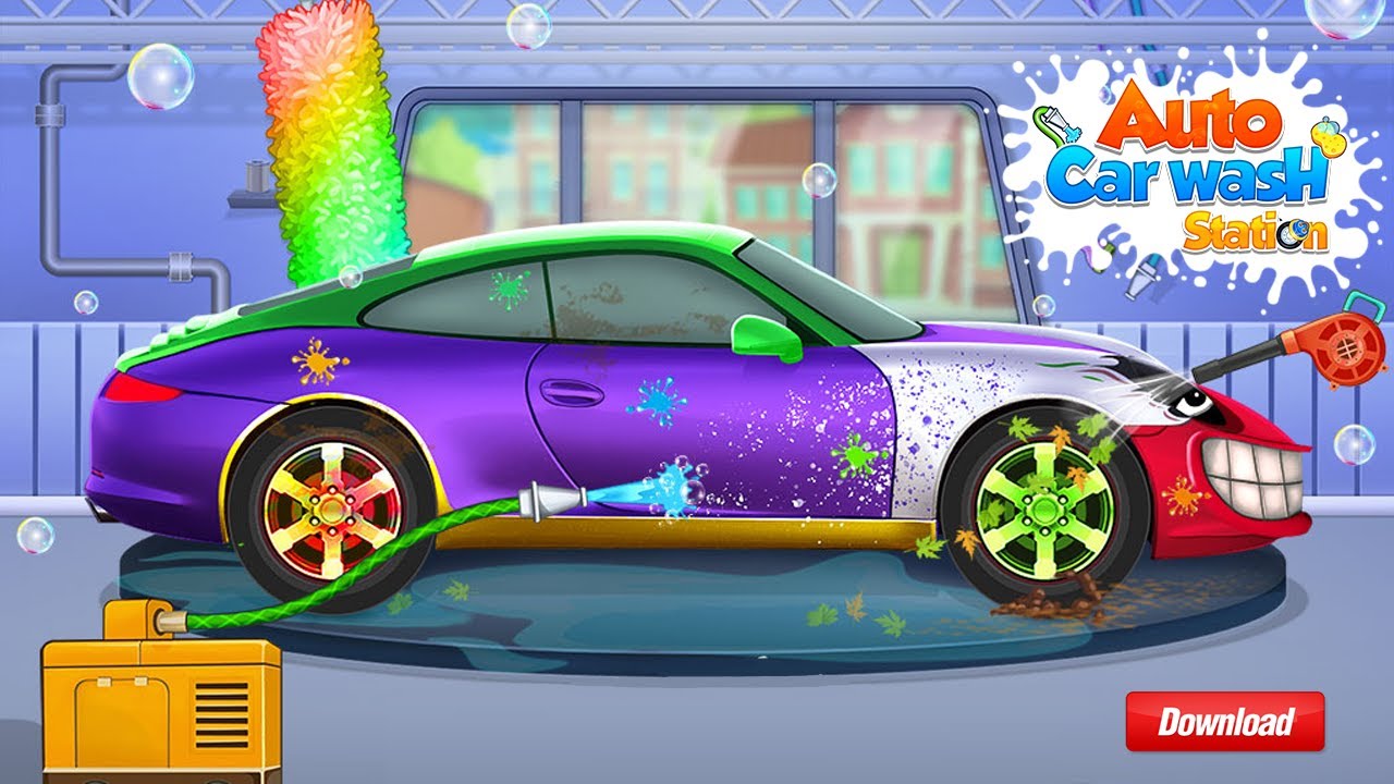 Play Kids Car Wash Service Auto Workshop Garage