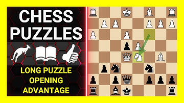 Chess Puzzles to Practice. Themes: Long puzzle, Opening, Advantage. Learn Chess