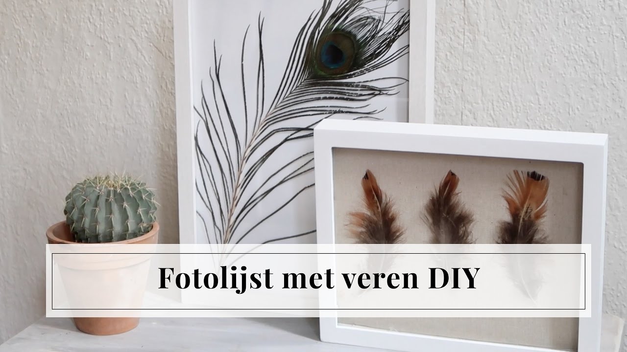 lens wat betreft zomer Fotolijst met veren DIY | Furnlovers - YouTube