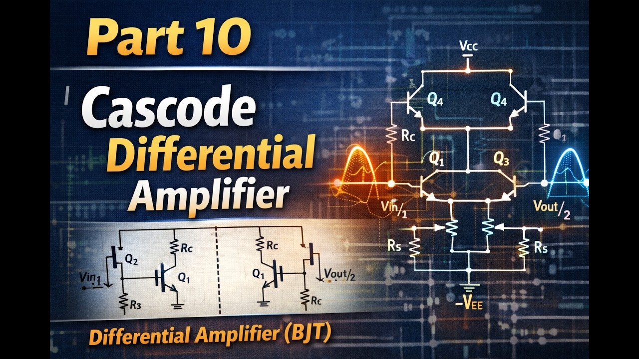 Part 10 | Cascode Differential Amplifier Explained (BJT) | High Gain ...