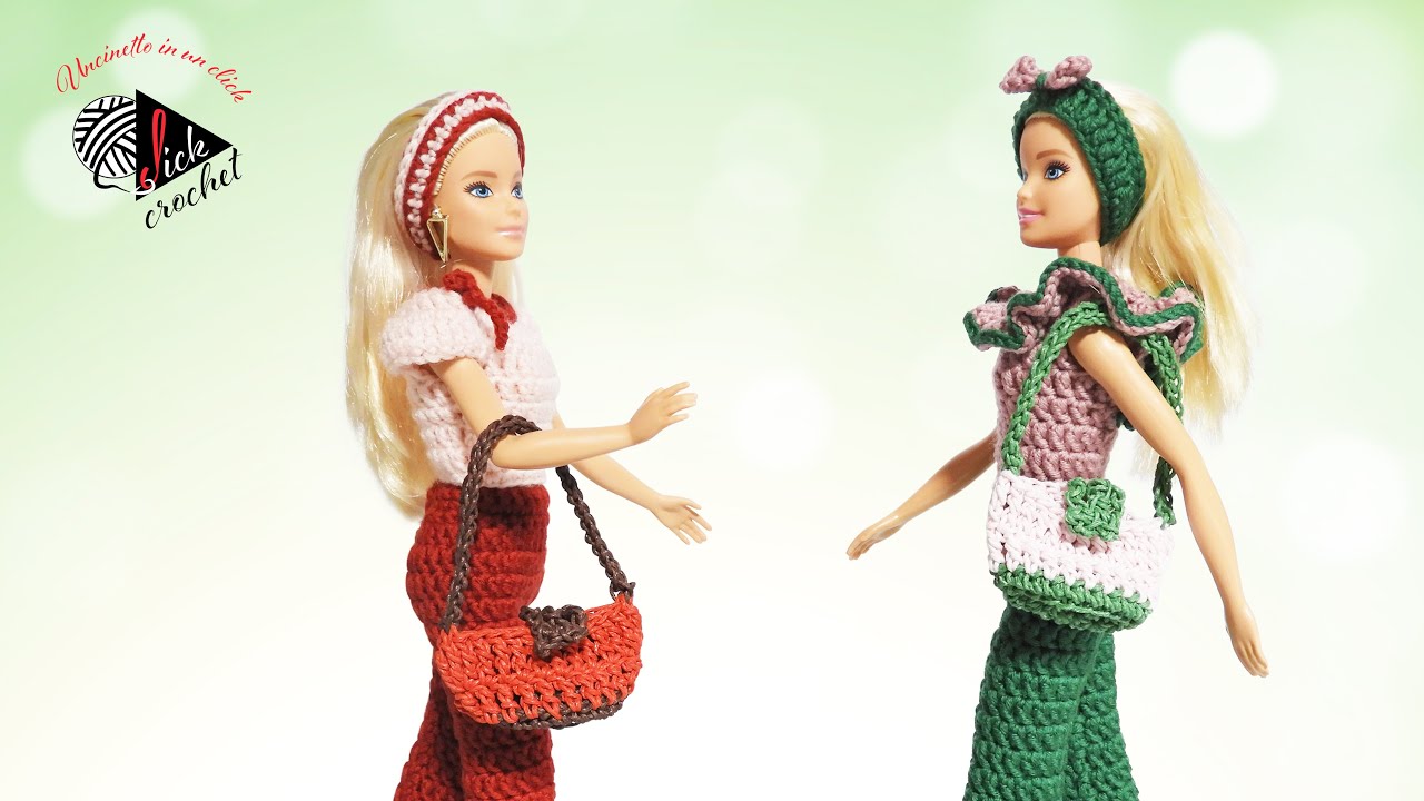 TUTORIAL UNCINETTO BARBIE ACCESSORI BORSETTE TIPO TOTE