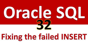 Oracle SQL Developer Tutorial For Beginners   32 - DML -  Fixing the failed INSERT