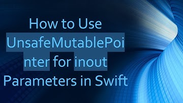 How to Use UnsafeMutablePointer for inout Parameters in Swift