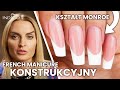 Jak zrobić french konstrukcyjny w kształcie Monroe? Paznokcie z białą końcówką | Indigo Nails