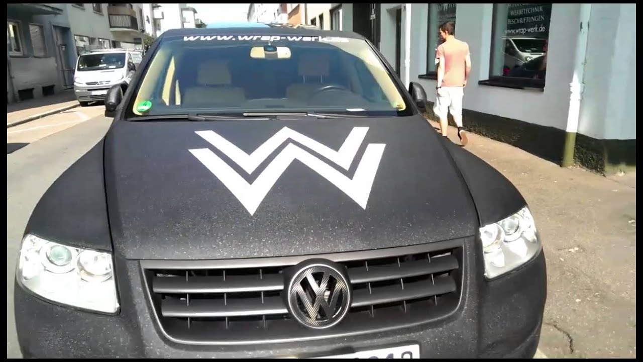 Auto folierung mit schwaz glitter matt folie youtube