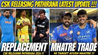 CSK Release Pathirana Twist Loading 😱 Ayush Mhatre Trade Issue | IPL 2025 News