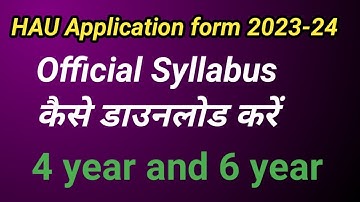 "Ultimate Guide: Download HAU Official Syllabus for 6-Year and 4-Year Programs"