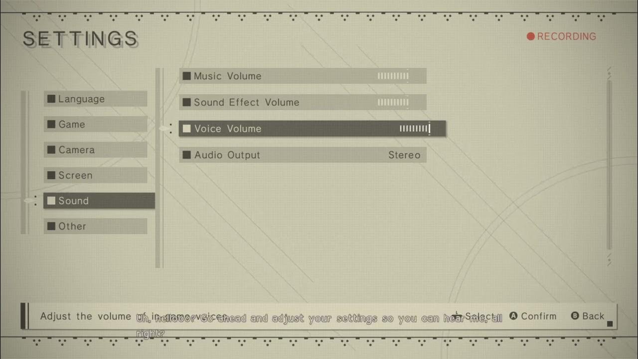 Nier Automata Maintenance (Settings) YouTube