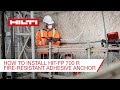 Hilti HIT-FP 700 R Adhesive Anchor - How To Install