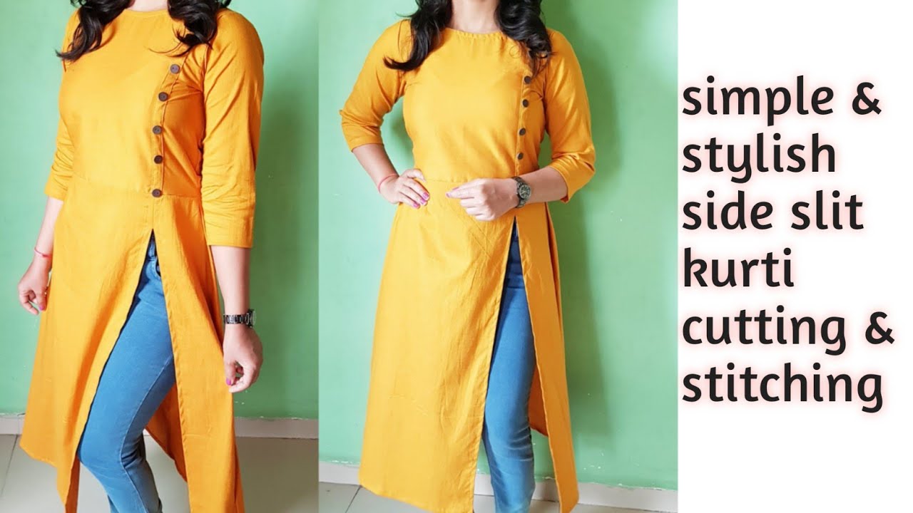 DIYStraight Cut Long Kurti Cutting And Stitching Step by Step Part 1   YouTube